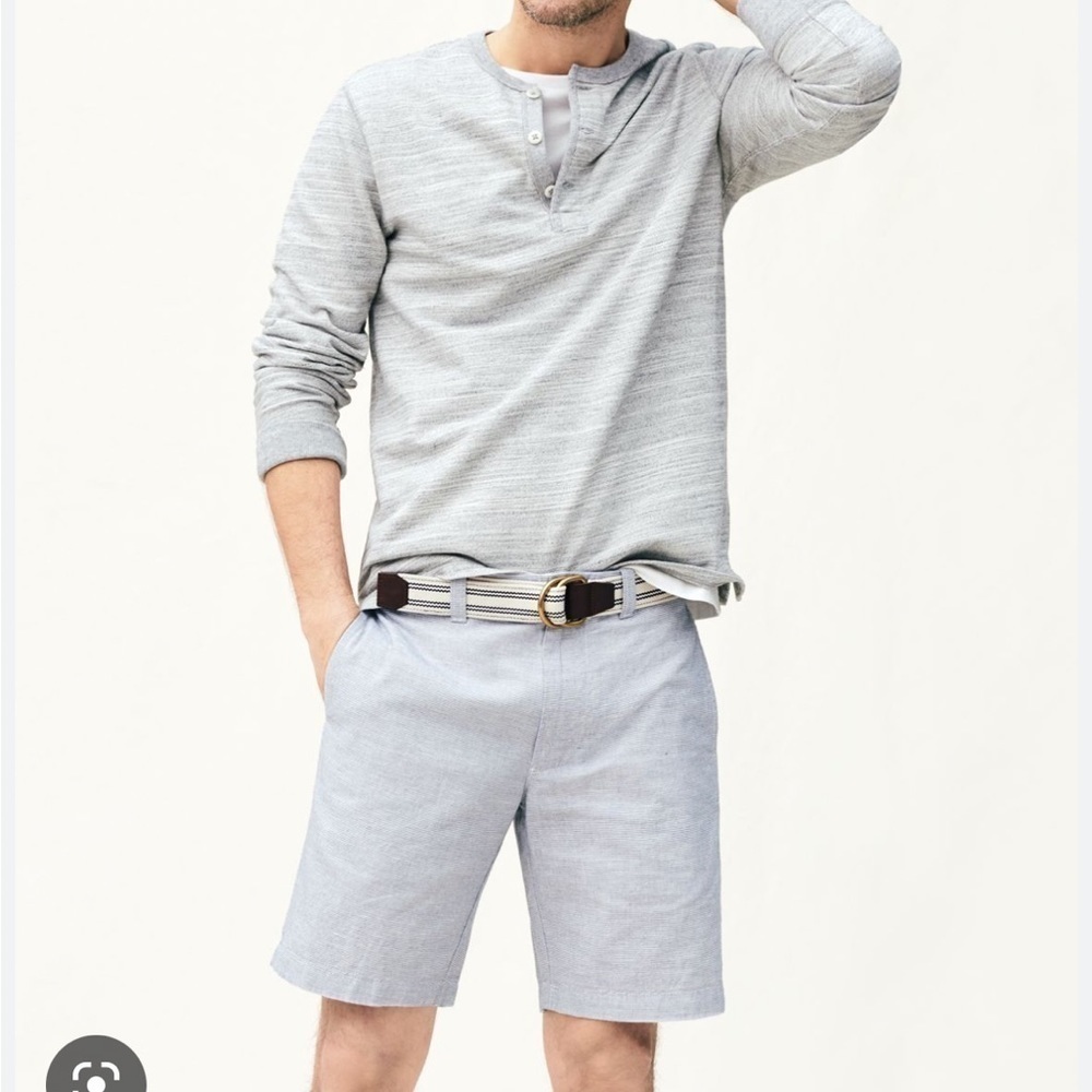 J Crew blue pinstripe cotton shorts